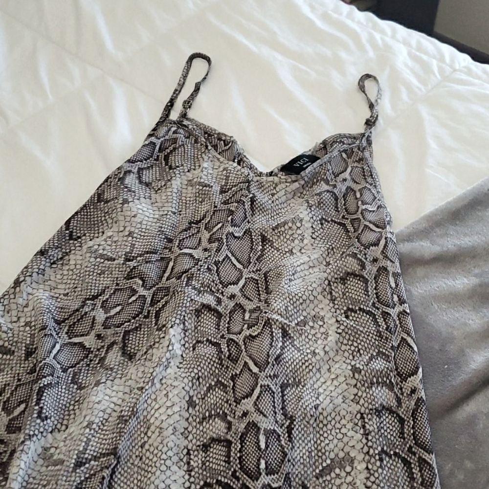 Snake Print Midi Dress
